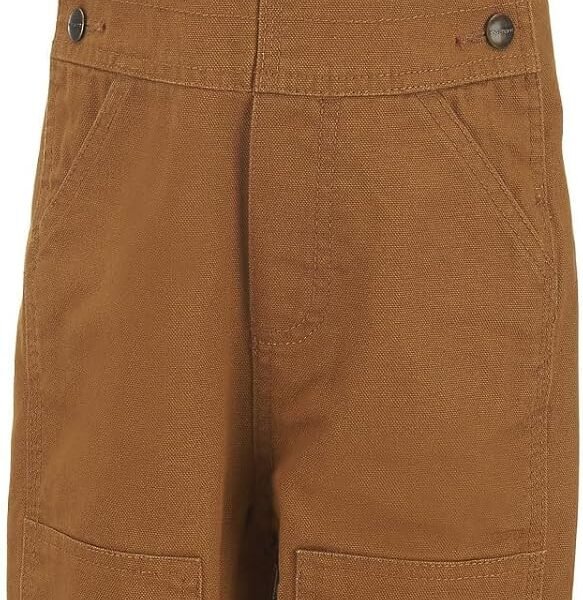 Carhartt Baby Boys' Washed Canvas Flannel Lined Bib Overall